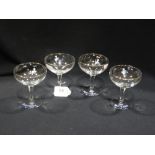 Four Vintage Babycham Glasses