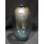 A Webb Glass Style Triangular Shaped Glass Vase