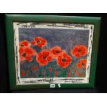 Ann Dewar, Mixed Medium, Depicting Battle Field Poppies