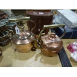 Two Small Size Vintage Copper Kettles