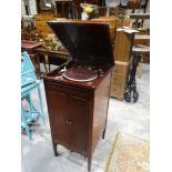 An Early 20th Century Mahogany Encased Gramophone Cabinet