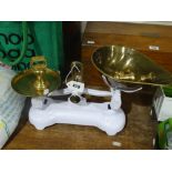 A Vintage Style Kitchen Scale & Weights
