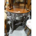 A Cast Iron Based Britannia Bar Table