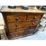 A Victorian Mahogany Chest Of Two Short & Three Long Drawers