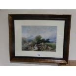David Bates, Watercolour, Titled "By The Lligwy", Signed, 10 X 14"