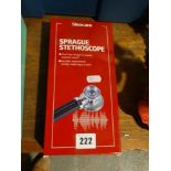 A Box & New Sprague Stethoscope