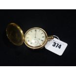 An Elgin Gold Plated Full Hunter Pocket Watch