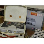 A Vintage Portable Reel To Reel Player, Together With A Boxed Photocopier