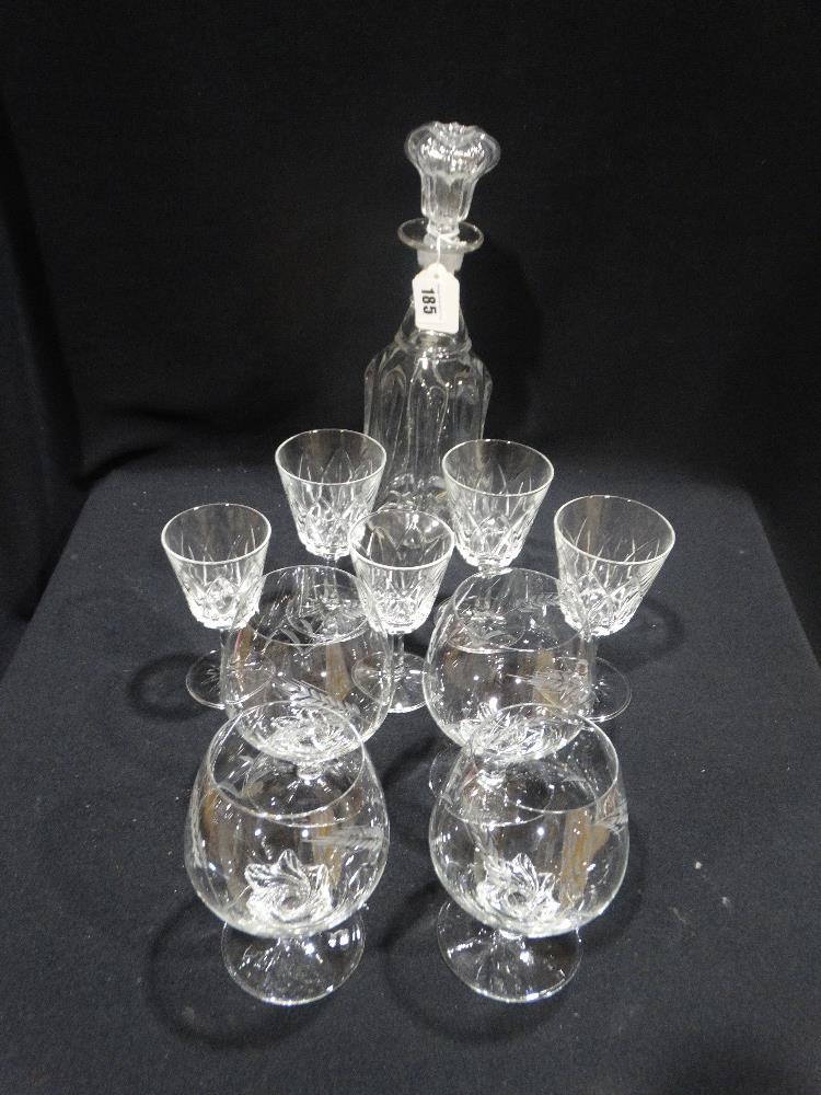 A Narrow Necked Decanter, Together With A Quantity Of Drinking Glassware