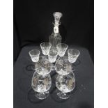 A Narrow Necked Decanter, Together With A Quantity Of Drinking Glassware