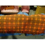 An Orange Ground Welsh Woolen Blanket