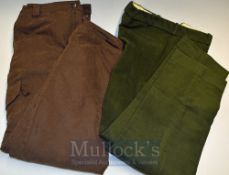 Fishing Clothing Trousers – Orvis cotton green trousers together with Sherwood Forest brown padded