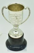 1953 Wanderers Golf Club and Professionals Trophy - hallmarked silver Played at Little Aston 9th