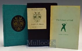 Murdoch, Joseph – signed (2) – “The Library of Golf 1763-1966” 1st ed 1968 c/w slip case and
