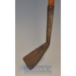 18th Century Styled Spur Toe Iron with sharp cut off toe end, fitted with a padded grip representing