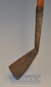 18th Century Styled Spur Toe Iron with sharp cut off toe end, fitted with a padded grip representing