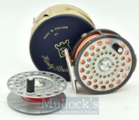 Good Hardy The L.R.H Lightweight 3 1/8” alloy fly reel and spare spool – smooth alloy foot -