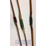 Jaques Golden Arrow Longbow –Leather grip with Jaques logo and marked 52 bow – 26 arrow together