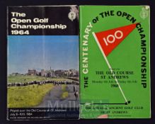 2x early 1960’s St Andrews Official Open Championship programmes – incl 1960 Centenary c/w 2 draw