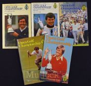 5x 1980’s Open Golf Championship programmes - 1982 at Royal Troon and won by Tom Watson; 1983 at