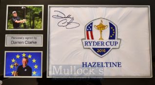 Darren Clarke 2016 European Ryder Cup Golf Captain signed display - played at Hazeltine US