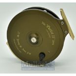 J.W Young & Son Purist II Model 2041 centre pin reel in as new condition, 4.5” dia., bickerdyke line
