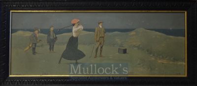 Hassall, John (1868-1948) after Scarce full set of 4 chromolithograph golfing scenes - titled A