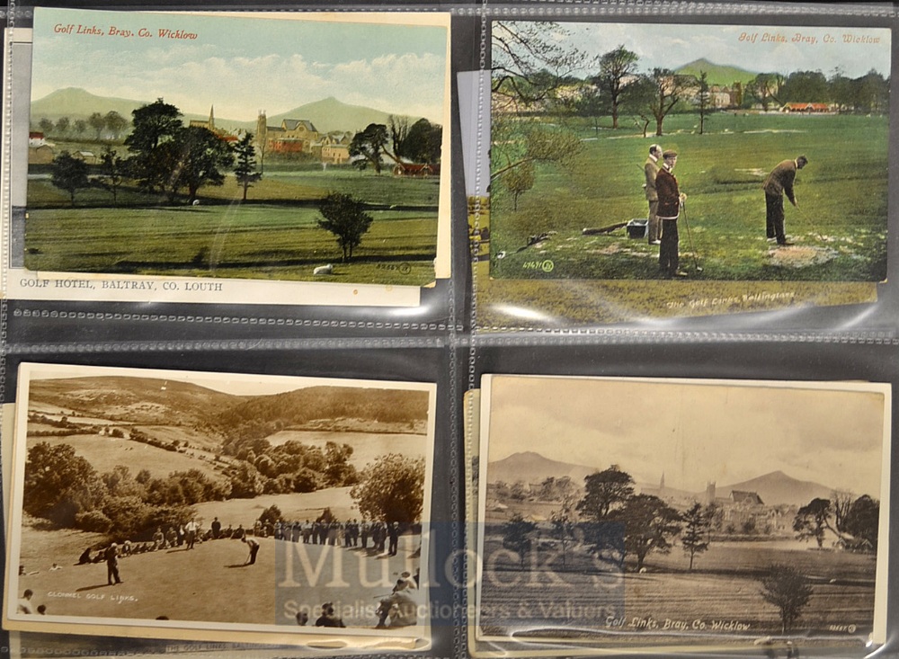 Collection of early Eire (Ireland) golf club and golf course postcards (18): 2x Bray, Baltinglass; - Image 2 of 6