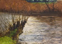 Wilkinson, Norman (1878-1971) R.A, R.B.A, R.I, R.O.I “Trout Rising” water colour signed –image 10.25