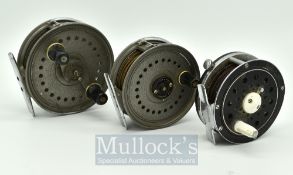 Collection of various fly reels (3) – 2x J.W Young & Sons to incl 3.5” Beaudex (G) and 4” Landex (