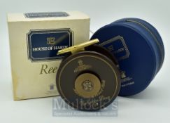 Hardy The Golden Prince 8/9 alloy fly reel, in as new condition, brown finish, U shaped line