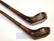 Pair of Wallis and Fulford Patent Spliced Joint Neck Woods to include a driver and brassie, with