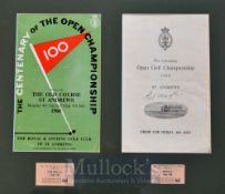 1960 Centenary Open Golf Championship display signed by the winner Kel Nagle – to incl official