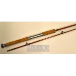 Sharpe Rod: Good J.S Sharpe Ltd Aberdeen “The Scottie” 7ft 6in 2pc split cane spinning rod – ser