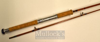 Sharpe Rod: Good J.S Sharpe Ltd Aberdeen “The Scottie” 7ft 6in 2pc split cane spinning rod – ser