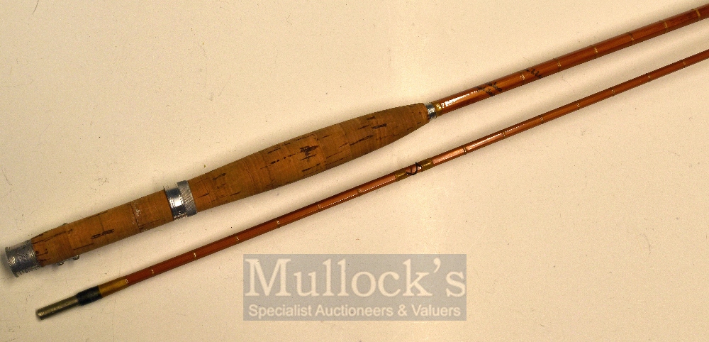 Hardy Rod: Fine Hardy The C.C. de France 9ft 2pc palakona fly rod – ser. no. G41394 stamped to the