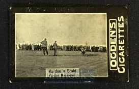 Ogdens Tabs real photograph golf card – titled “Vardon v Braid-Vardon Measuring” - plane back slight