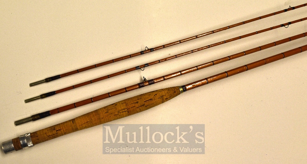 Hardy Rod: Hardy C.C. de France 8ft 3pc palakona fly rod c/w spare tip – clear agate lined butt