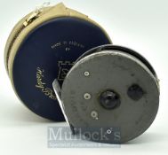 Hardy Marquis #8/9 trout fly reel: with black ebonite handle, two screw drum release latch, back