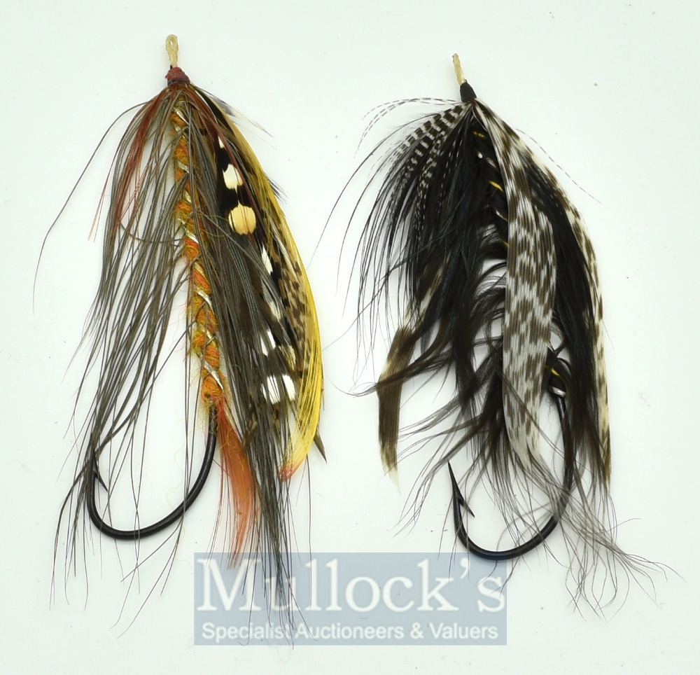 18x unused gut eyed salmon flies all in individual wrappers – some fully dressed – sizes incl 2x 2. - Image 3 of 4