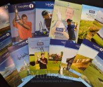 3x early 2000 Official Open Golf Championship programmes and draw sheets signed by both the