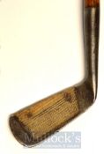 Rare Fred Whiting of Royal St Georges GC Samson Fibre Face Insert Long Iron stamped R Forgan and Son