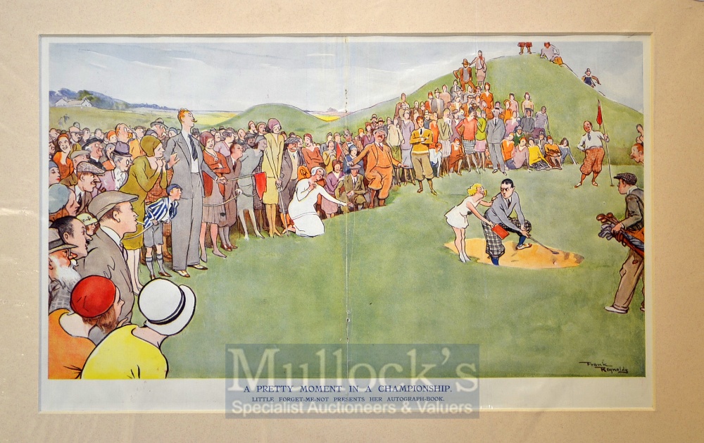 Collection of Frank Reynolds humorous golfing coloured prints et al (6) all in mounts and ready - Image 3 of 6