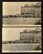 2x 1905 International Golf Match postcards- played at St Andrews on 23 August 1905 with both teams