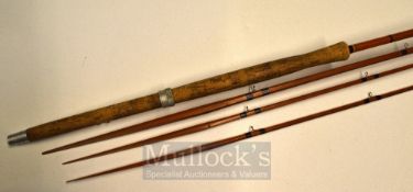 Sharpe Rod: J.S Sharpe Ltd Aberdeen Scottie brand 12ft 3pc spliced salmon fly rod c/w spare tip –