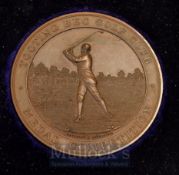 1890 Tooting Bec Golf Club Bronze Medal: the obverse embossed with a Period Golfer and with