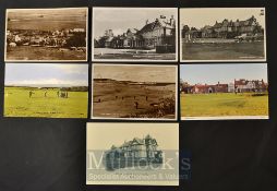 Collection of Muirfield Open Golf Championship venue golfing postcards (7) – 5x different views of