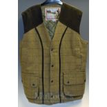 Bronte Classic Country wear Vest Jacket –L 4 press stud fronted, silk padded lining with single