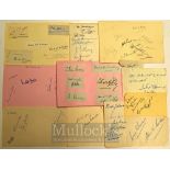 Large Selection of Cricket Autographs - To consist of D Compton, F Woolley, E G Hayes, F Holland,