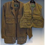 Orvis Sporting Traditions Fishing Jacket & Vest – Both L 4 Pocket button fronted fishing jacket